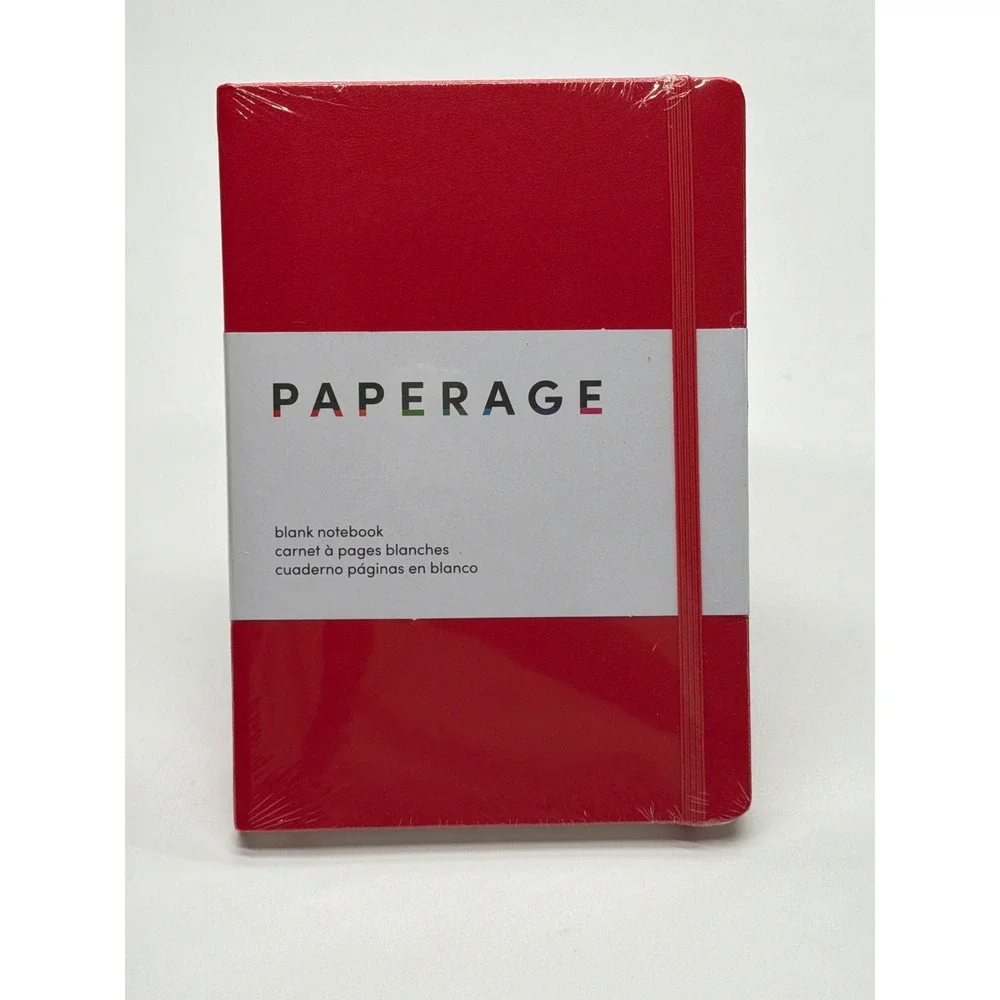Paperage Blank Notebook Red Hardcover Journal 160 Pages 5.6x8 100gsm 88019 NEW